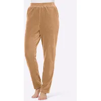 Dehnbund-Hose FEEL GOOD, Damen, Gr. 40/42, Normalgrößen, braun (camel), 70% Baumwolle, 25% Polyester, 5% Elasthan, unifarben, Hosen