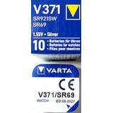 Varta V371/SR69 Knopfzelle Silberoxid Uhrenbatterie, 1 Stück