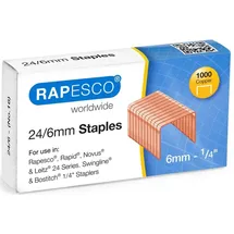 Rapesco Heftklammern 24/6 Kupfer 1.000 St.
