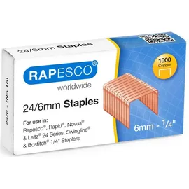 Rapesco Heftklammern 24/6 Kupfer 1.000 St.