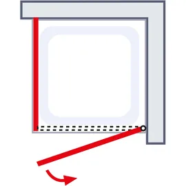 Schulte Alexa Style 2.0 Eckdusche mit Drehtür 80 x 80 cm EP32150401500261192