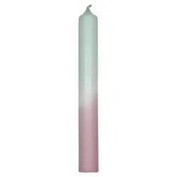 Kerzenfarm Hahn Dip Dye Stabkerze Mint-Rosa