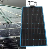 Flexibles Solarpanel - 150w Monokristallin Für Camping/wohnmobil, 12v/24v/48v Batterieladung, Etfe/tpt Materialien, Abmessungen 105x54cm, Ultraleicht, Einfache Installation.