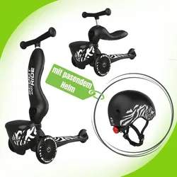 Scoot&Ride Highwaykick 1 Lifestyle - inkl. Helm, Farbe: leopard