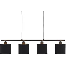 Trio Tommy 4-flg. schwarz matt/schwarz
