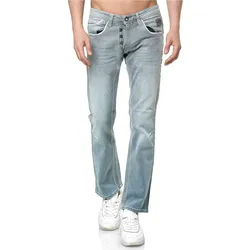 Straight-Jeans RUSTY NEAL, Herren, Gr. 30, Länge 32, grau, 99% Baumwolle, 1% Elasthan, unifarben, casual, Jeans, im bequemen Straight Fit-Schnitt