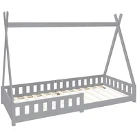 ML-Design Kinderbett Tipi 90 x 200 cm Kiefer grau
