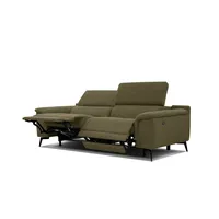 RELAXSOFA FIERO 3-Sitzer mit 2 Relaxfunktionen, olivgrün