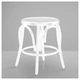 GGMMÖBEL 2er-Set Bugholz Hocker | Weiß | Thonet Hocker, Kneipenhocker