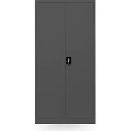 Jan Nowak Metallschrank C34 Aktenschrank Werkzeugschrank Umkleideschrank Spind Flügeltüren Kleiderstange Pulverbeschichtung Metall Abschließbar 185 cm x 90 45 Cm (h B x T: Anthrazit