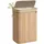 Songmics Wäschekorb mit Deckel, aus Bambus, 72 Liter, naturbeige