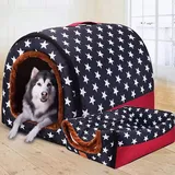 Hundehütte, extra groß, Größe XL, XXL, warm, Jumbo-Angstlinderung, beruhigend, Iglu, für drinnen und draußen, waschbar, Größe XXL, 92 x 68 x 72 cm