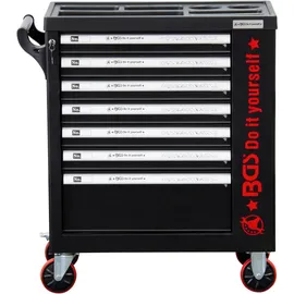 BGS Werkstattwagen Kunststoff/Metall 79,51x96,97x45,5 cm Rot/Schwarz leer