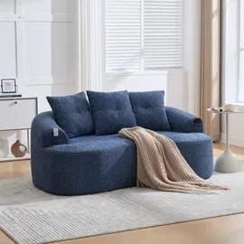 stilvora Zweisitzer-Sofa Chenille Blau 164x92x60 cm, ohne Montage