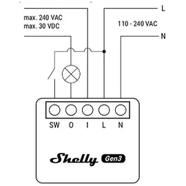 Shelly 1 Mini Gen3 Schaltaktor Wi-Fi, Bluetooth