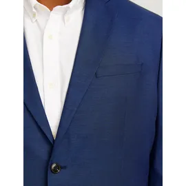 Jack & Jones PlusSize Sakko "JPRSOLARIS BLAZER NOOS PLS", Herren, Gr. 66, blau (medieval blau), Web, Obermaterial: 59% Polyester, 24% Wolle, 16% Viskose, 1% Elasthan, JACK & JONES PLUSSIZE, unifarben, slim fit, Sakkos Sakko