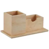 Glorex  Stiftehalter Holz 19 x 10 x 10 cm Natur 2 St.