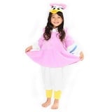 Metamorph Kostüm Daisy Duck Kigurumi, Original Disney-Kostüm: kuscheliger Onesie für Kinder von Sazac rosa 104-116