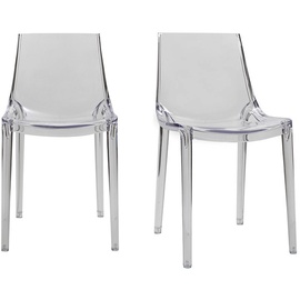 miliboo 2er-Set Durchsichtige Design-Stühle YZEL