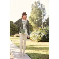 Heine Feinstrickjacke in oliv | Gr.: 46