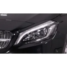 RDX Racedesign Scheinwerferblenden kompatibel mit Mercedes A-Klasse (W176) 2012-2019 (ABS), Unlackiert