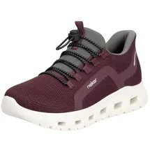 Rieker Slip-On Sneaker grau/rot 38