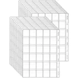 ® 12 Blatt Münzsammlungsseiten, Münztasche für Münzalbum, 9Loch, 30 Fächer, 3...