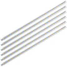 sebson Aufbauleuchte LED Lichtleiste 30cm 12V warmweiß 6-tlg, mit Stecker und Schalter