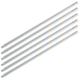 sebson Aufbauleuchte LED Lichtleiste 30cm 12V warmweiß 6-tlg, mit Stecker und Schalter