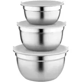 OEM Edelstahlschüsseln Silber 3-tlg.