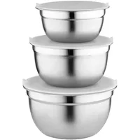 OEM Edelstahlschüsseln Silber 3-tlg.