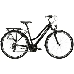Trekkingrad KROSS "Trekkingrad Trans 1.0" Gr. 43, schwarz (schwarz, schwarz), Fahrräder, 43cm, 28 Zoll (71,12cm) hinten: 28 Zoll (71,12cm)