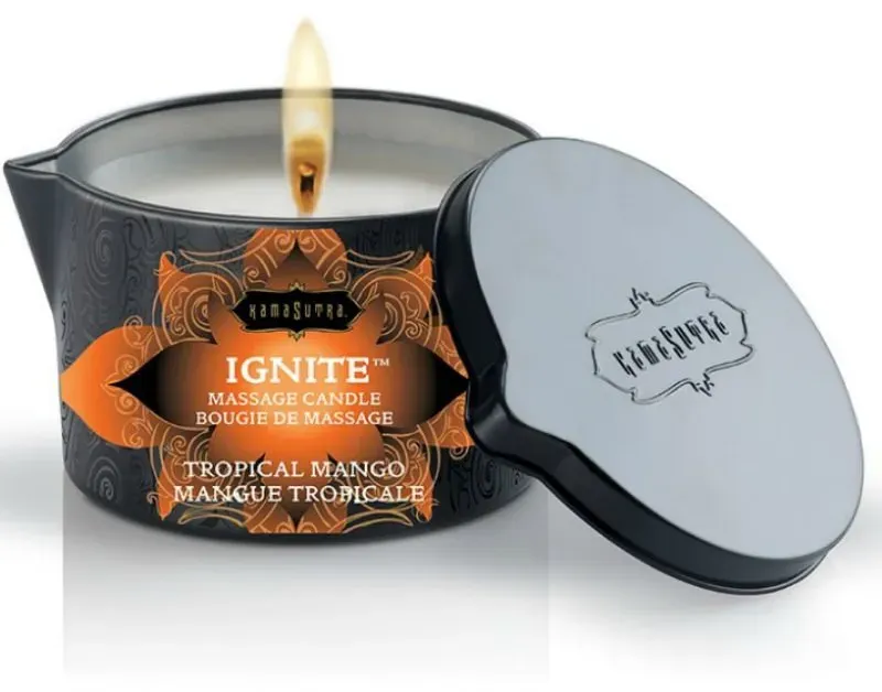 KAMASUTRA - MASSAGEKERZE MIT TROPISCHEM GRIFF 170 GR
