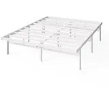 ZINUS Bettgestell Mateo Moderner Bettrahmen mit Lattenrost (Packung, 1-tlg., Metallbett), Kinderleichter Aufbau, EcoFriendly Packaging weiß 140 cm x 200 cm x 35.50 cm