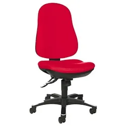 Topstar Bürostuhl Trend SY 10, 9020G21 Stoff rot, Gestell schwarz