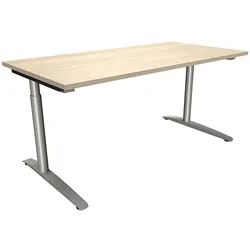 fm Büromöbel Schreibtisch »Fastline« 160 cm C-Fuß braun, 160x85x80 cm
