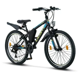 Licorne Bike Guide Premium Mountainbike in 24 Zoll - Fahrrad für Mädchen, Jungen, Herren und Damen - 21 Gang-Schaltung,