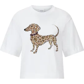 richroyal T-Shirt Hundeprint Weiß L