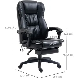 Vinsetto Bürostuhl Kunstleder Schwarz