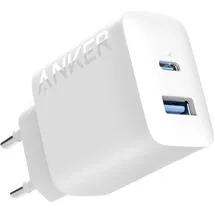 Anker 20W USB-A, USB-C Ladegerät, weiß