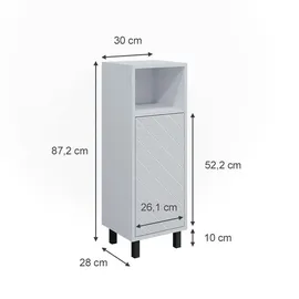 Vicco Agasta Midischrank 30 x 87 x 28 cm Weiß
