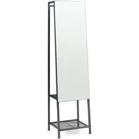 [en.casa] Garderobenspiegel Klilbojle 160 x 40 cm Schwarz
