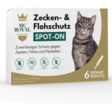 MC-Royal® Spot On Natürlicher Zeckenschutz für Katzen [6 Monate effektiver Schutz vor Zecken] Zeckenmittel für Katzen - Repellent gegen Zecken, Sofortschutz