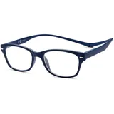 NEW VISION Lesebrille, Magnet Lesebrille, Lesebrillen Herren, Klassischer Stil Lesebrille NV3282 mit Magnetverschluss Hinten, Lesehilfe für Damen Herren (Blau, 1)