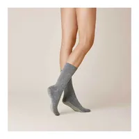 Kunert Basicsocken Homesocks (1-Paar) Kurzsocken mit wärmender Plüschsohle grau