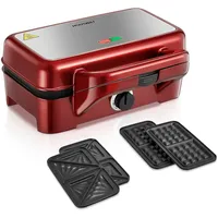Waffeleisen 3 in 1 1200W 5 Gang Temperaturregelung Anti