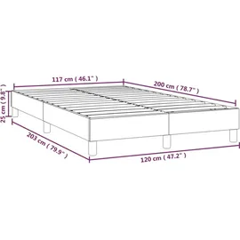 vidaXL Boxspringbettgestell, Creme 120x200 cm Stoff