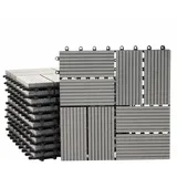 Mendler WPC Bodenfliese Rhone grau 30 x 30 cm 11 St.