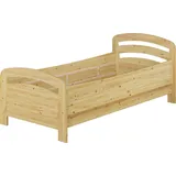 Erst-Holz, Bett, Seniorenbett extra hoch 90x200 Einzelbett mit Rollrost Kiefer Bett Massivholz Holzbett 60.43-09 (90 x 200 cm)