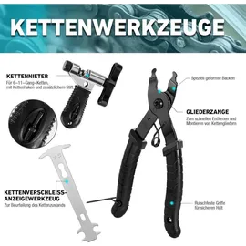 luxuskollektion Fahrrad Reparaturset 41-teilig Werkzeugkoffer Tragbar Pedal Reifen